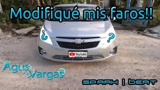 ABRIR FAROS E INSTALAR LUPAS PROYECTORES RETROFIT  SPARK  BEAT  MODIFICAR FAROS  Agus Vargas [upl. by Vigen60]