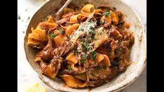 Slow Cooked Shredded Beef Ragu with Pappardelle [upl. by Aistek]