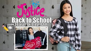 JUSTICE BACK TO SCHOOL HAUL  TRY ON [upl. by Timothee620]