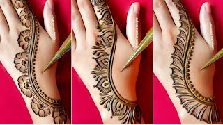 Top 3 stylish back hand mehndi  easy mehndi design  mehndi ka design  mehndi designs  mehndi [upl. by Ativet]