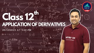 Applications of Derivatives  Class 12th Mathematics  Complete NCERT Solution [upl. by Novanod834]