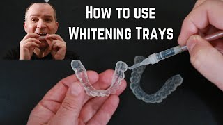 How to use custom fit tooth whitening trays [upl. by Ennobe223]