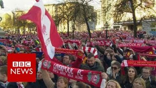 Hillsborough vigil sings Youll Never Walk Alone  BBC News [upl. by Ahsekim]