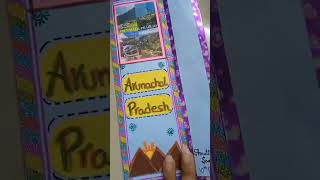 Make Travel Brochure On Arunachal Pradesh For School Project diycrafts school holidayhomework [upl. by Yelserp137]