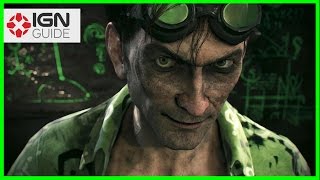 Batman Arkham Knight Panessa Studios Riddler Trophies Part One [upl. by Airdnaz522]