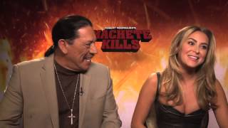 Danny Trejo and Alexa Vega Interview for quotMachete Killsquot [upl. by Eicnarf391]