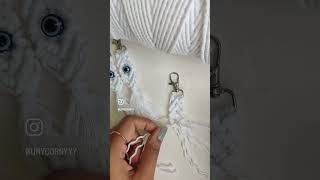 Macrame keychain  keychain making keychain macrame macramekeychain making diy crafts asmr [upl. by Eniluj]