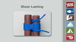 Shear Lashing Knot  How to Tie a Shear Lashing [upl. by Yorel]