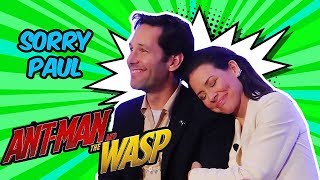 Paul Rudd amp Evangeline Lilly Funny Moments AntMan and the Wasp [upl. by Aicilanna]