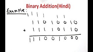 Binary AdditionHindi  MCS012 [upl. by Akehsar231]