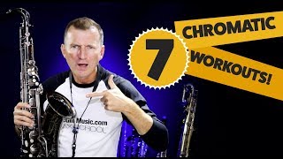 7 Chromatic workouts for saxophone  Free online saxophone lessons from Sax School [upl. by Alegnaed]