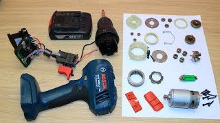 Bosch GSR LithiumIon Cordless Drill Driver Opening Repair and Look Inside [upl. by Debo492]