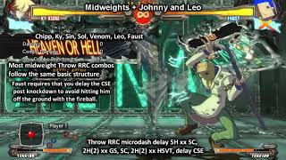 GGXrd Rev21 Throw RRC Combos into Meterless DCCSE IB Tight Empty Jump 5K [upl. by Azitram337]