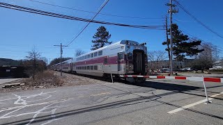 South Station bound from Stoughton Commuter rail train crossing at Will Drive in Canton [upl. by Mosira299]