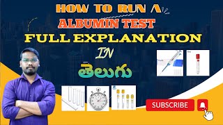 How to Run a albumin test full explanation In Telugu by Mr vineel [upl. by Andris]