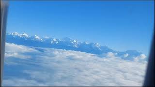 Mt Everest view from PLANE NEPAL 🇳🇵 [upl. by Ennasus]