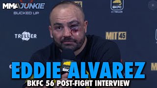 Eddie Alvarez Credits Battle Axe Mike Perry After Corner Stoppage Loss  BKFC 56 [upl. by Reppep421]