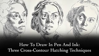 Drawing in Pen And Ink 3 contour hatching methods [upl. by Eisseb361]