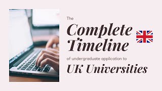 COMPLETE TIMELINE to apply for UNDERGRAD studies in the UK [upl. by Ebenezer627]