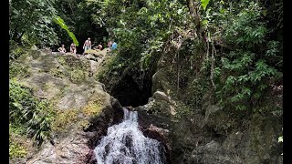 TOBAGO 2level swim at Parlatuvier RiverFalls [upl. by Nahama]