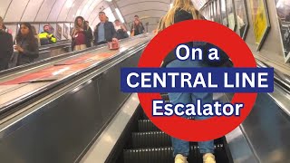 Travelling on escalator on the London Underground at Holborn Station [upl. by Alebasi]