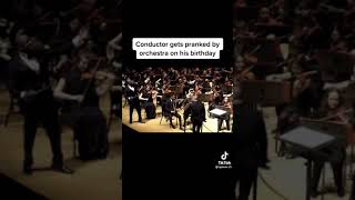 HAPPY BIRTHDAY  ORCHESTRA PRANK THEIR CONDUCTOR ON HIS BIRTHDAY [upl. by Lincoln526]