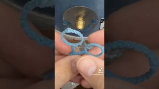 Turning braided thread rings into white gold wedding bands jewellerymaking [upl. by Kerge]