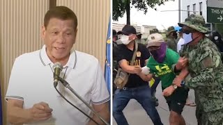 Philippines president threatens to shoot dead coronavirus lockdown troublemakers [upl. by Mikahs]