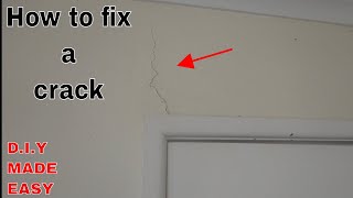 How to fix a crack in the wall  DIY [upl. by Ettedanreb]