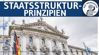 5 Staatsstrukturprinzipien einfach erklärt  Republik Demokratie Rechtsstaatlichkeit Föderalismus [upl. by Jeaz]