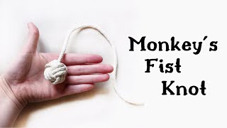 How to Make a Monkeys Fist Knot with NO MARBLE [upl. by Pebrook]