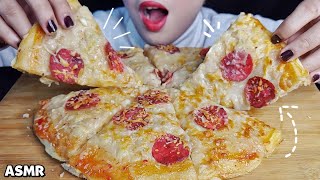 ASMR EATING CHEESY PEPPERONI PIZZA  EATING PEPPERONI PIZZA ASMRPIZZA ASMR  ASMR  ASMR Eater Girl [upl. by Icken]