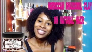 Moroccan Ghassol Clay on natural hair [upl. by Crandell]