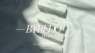 byredo review  gypsy water slow dance blanche sundazed rose noir mojave ghost lil fleur [upl. by Ovida971]