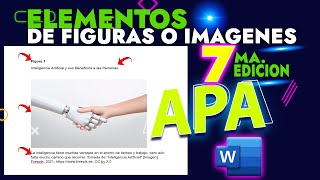 COMO USAR NORMAS APA EN IMAGENES  cómo citar imagenes o gráficos en formato APA 7ma EN WORD [upl. by Eemak]