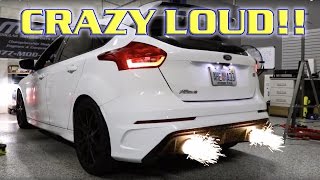 Brutally Loud Straight Piped Focus RS ETS Catback and Catless Downpipe [upl. by Toombs]