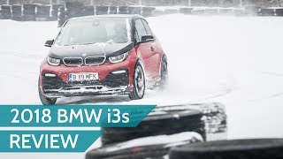 2018 BMW i3s review in a snow blizzard [upl. by Remoh]