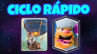 Ciclado rápido de LeñadorGlobo  Clash Royale [upl. by Noruq]