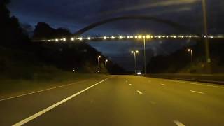 Night Drive M5 Motorway From J31 A30 A38 Exminster Devon To J7 A44 Worcester South England [upl. by Ern]