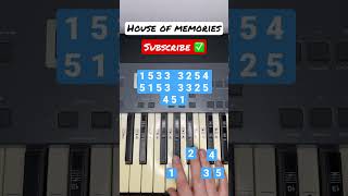 House of memories Piano Tutorial EASY 🎹 [upl. by Gnet716]