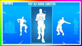 Fortnite TOP 50 RARE EMOTES in December 2023 [upl. by Enialed]