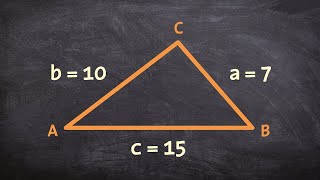 How to use law of cosines to find the missing angles of a triangle given SSS [upl. by Nade916]