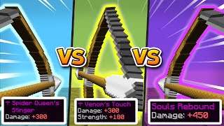 HYPIXEL SKYBLOCK  Queens Stinger vs Venoms Touch vs Souls Rebound NEW BOWS [upl. by Ahseer334]