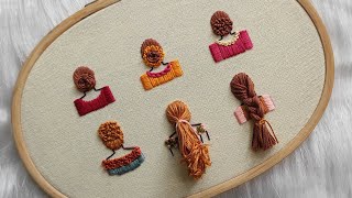 6 Easy Hair Embroidery Tutorial ❤️ Step by step tutorial for Beginners  Embroidery by Gossamer [upl. by Steffi98]