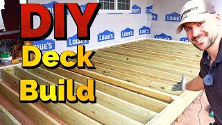 How To Build A Deck  Floor Joists And Joist Hangers [upl. by Burta868]