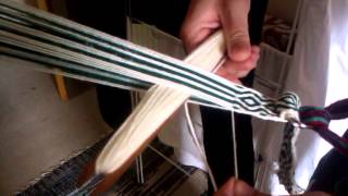 Tablet Weaving Lesson 1  Simple Diamond pattern in backstrap method [upl. by Gibrian]