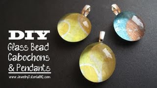 Glass and Paper Cabochon Pendants Tutorial [upl. by Risteau771]