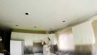 How To Spray Paint Ceilings by Home Pro Painting [upl. by Yllier]