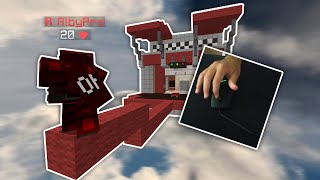 Godbridging with Handcam in solo BedWars asmr [upl. by Aryt]