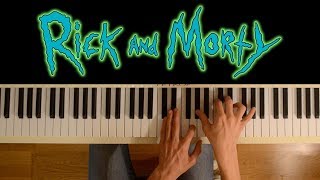 For The Damaged Coda  Rick amp Evil Morty Theme Piano Cover  sheets [upl. by Htebarual297]